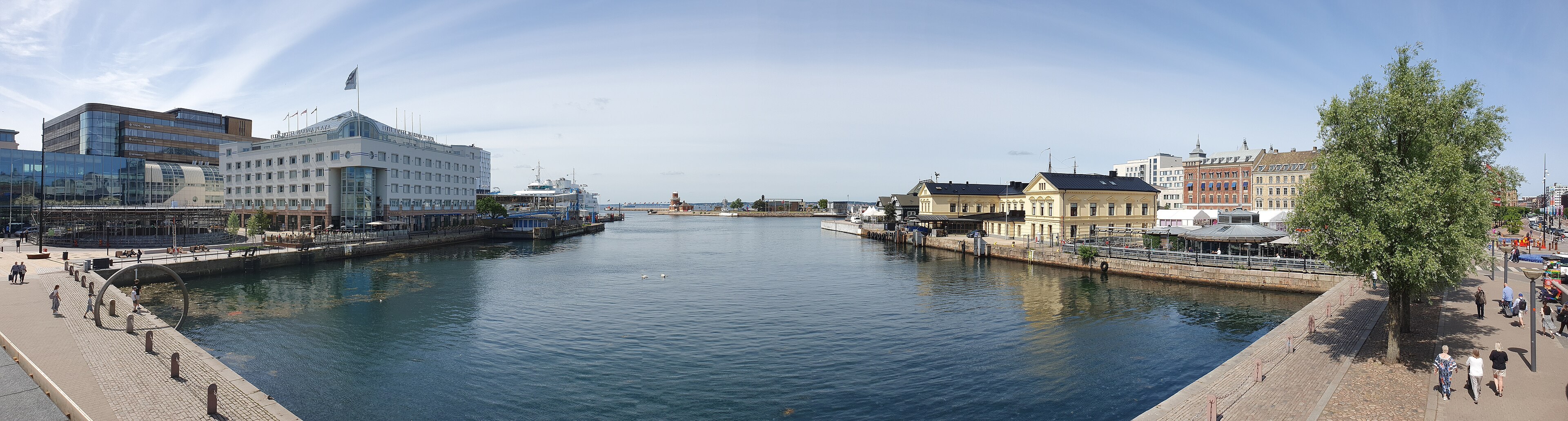 Helsingborg harbour on the Swedish shore, facing Helsingor across the narrows