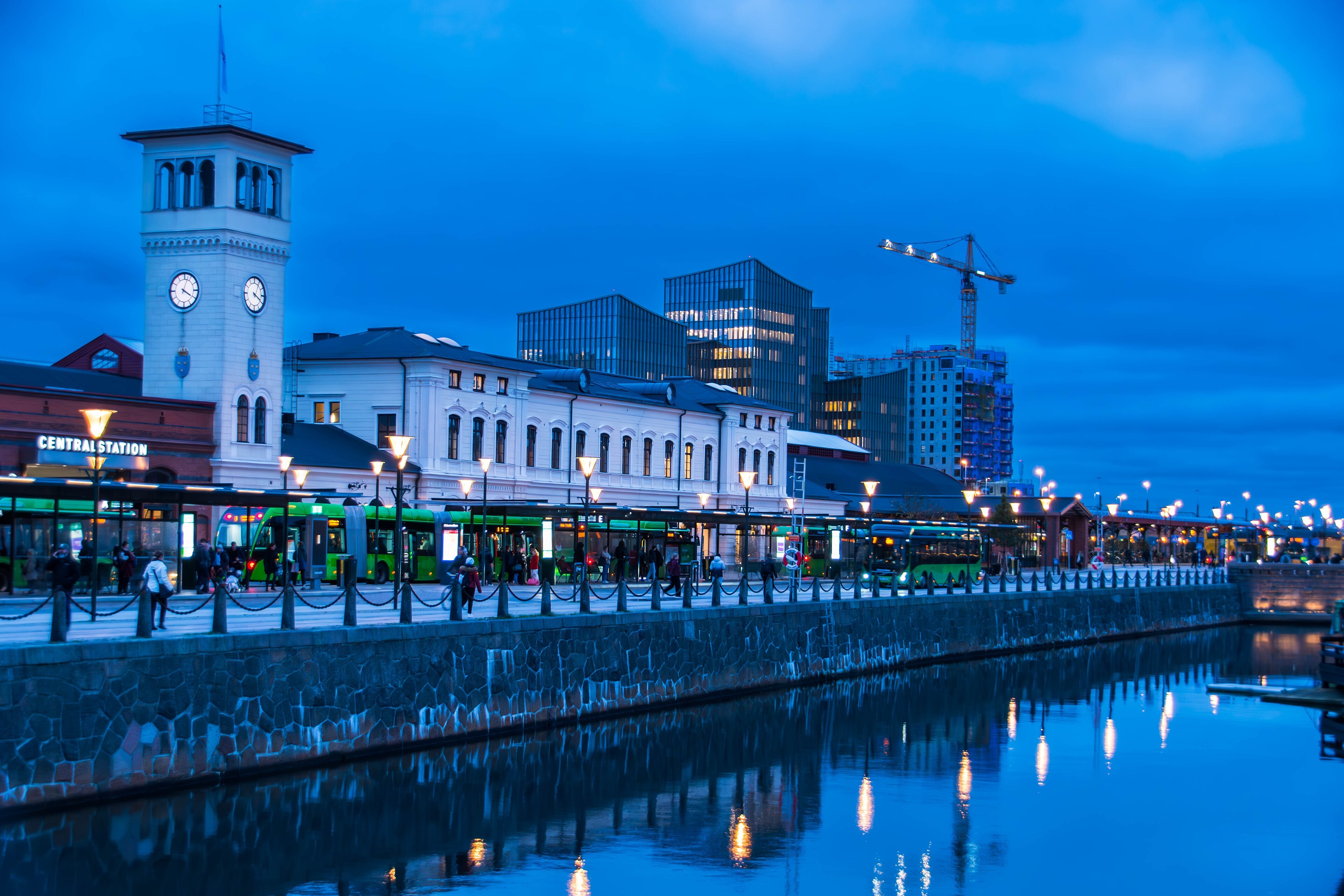 Malmo Central Station, the Swedish rail head of the Oresund trains